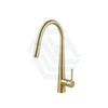 G#1(Gold) Norico Round Brushed Gold 360 Swivel Pull Out Kitchen Sink Mixer Tap Mixers