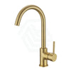 G#1(Gold) Norico Round Brushed Gold Kitchen Sink Mixer Tap 360 Swivel Standard Mixers