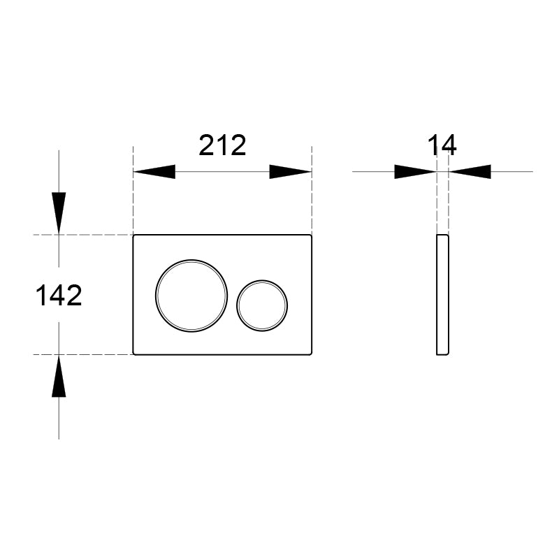 Geberit Kappa-F Framed Inwall Cistern Push Button Suitable For Wall Hung Toilet Pans Top Or Front