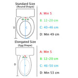 496/528X470X145Mm Smart Electric Toilet Cover Seat With Energy Saving And Instant Heating For