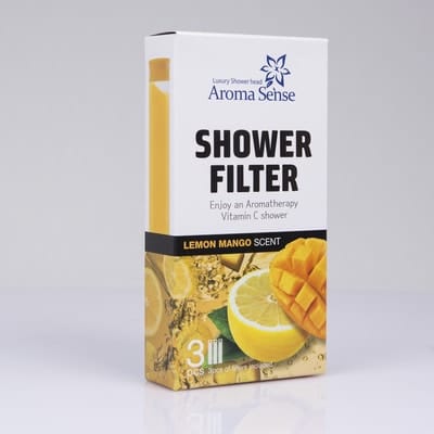 Aroma Sense Vitamin C Lemon Mango Filter - 3 Pack Shower Water Filters