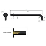 N#3(Nickel) Meir 400Mm Round Wall Mounted Shower Curved Arm Pvd Brushed Nickel Solid Brass Arms