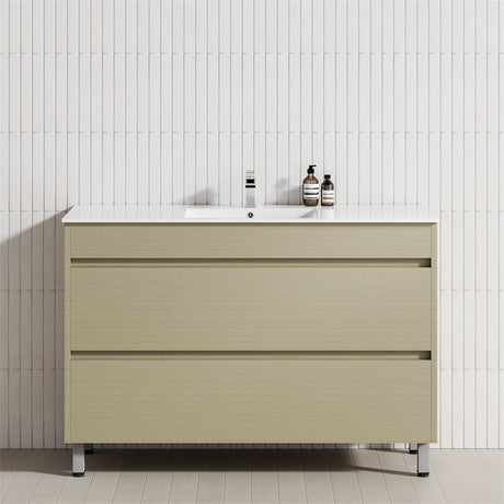 2-Drawer 600/750/900/1200mm Freestanding Bathroom Vanity with Legs Multi-Colour Cabinet Only