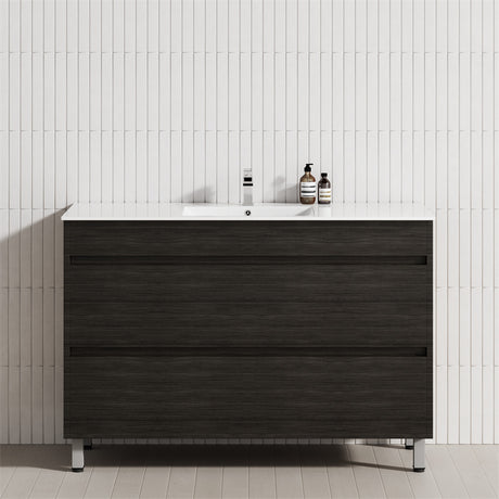 2-Drawer 600/750/900/1200mm Freestanding Bathroom Vanity with Legs Multi-Colour Cabinet Only