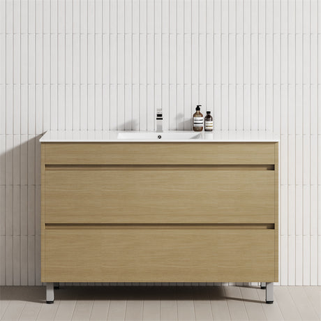 2-Drawer 600/750/900/1200mm Freestanding Bathroom Vanity with Legs Multi-Colour Cabinet Only