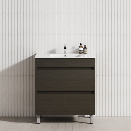 2-Drawer 600/750/900/1200mm Freestanding Bathroom Vanity with Legs Multi-Colour Cabinet Only