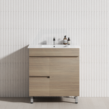 2-Drawer 1-Door 750/900/1200Mm Bathroom Freestanding Leg Vanity Single Multi-Colour Cabinet Only