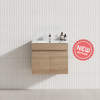 2-Door Narrow 600Mm Bathroom Floating Vanity Tasmanian Oak Cabinet Only Multi-Colour Wall Hung