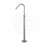 Meir Round Pinless Freestanding Bath Spout And Hand Shower Champagne Floor Mounted Mixers