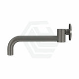 M#3(Gunmetal Grey) Meir Solid Brass Round Curved Swivel Wall Spout Pvd Shadow Gunmetal Spouts