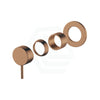 Meir Pvd Lustre Bronze Round Wall Mixer Short Pin-Lever Trim Kit Only Dress