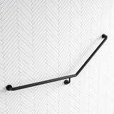 Metlam 840X700Mm Left/Right Hand 30° Flush Mount Side Wall Grab Rail In Designer Black