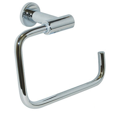 Metlam Lachlan Square Towel Holder Brass Bright Chrome Plated Hand Holders