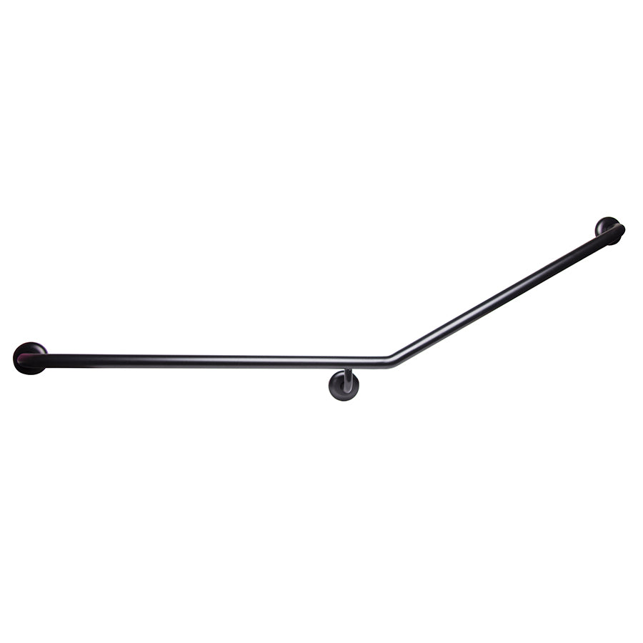 Metlam 840X700Mm Left/Right Hand 30° Flush Mount Side Wall Grab Rail In Designer Black Left Safety