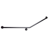 Metlam 840X700Mm Left/Right Hand 30° Flush Mount Side Wall Grab Rail In Designer Black Left Safety