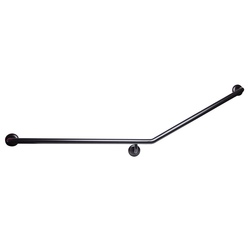 Metlam 840X700Mm Left/Right Hand 30° Flush Mount Side Wall Grab Rail In Designer Black Left Safety