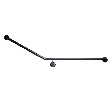 Metlam 840X700Mm Left/Right Hand 30° Flush Mount Side Wall Grab Rail In Designer Black Right