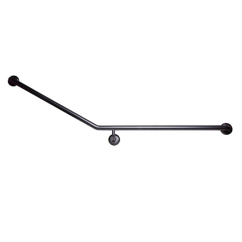 Metlam 840X700Mm Left/Right Hand 30° Flush Mount Side Wall Grab Rail In Designer Black Right