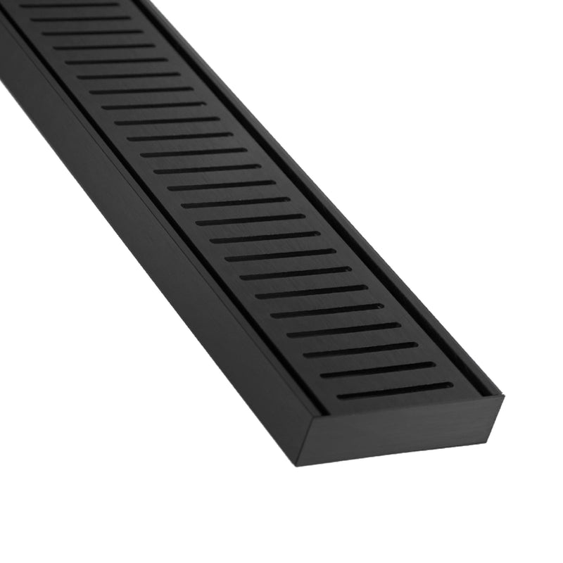 300-2000Mm Lauxes Midnight Black Shower Grate Drain Indoor Outdoor Aluminium Next Generation 26