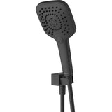 Oliveri Monaco Matt Black Square Hand Shower With Bracket 3 Functions