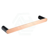 Black & Rose Gold Single Towel Holder 300Mm Stainless Steel 304 Wall Mounted Brushed Hand Holders