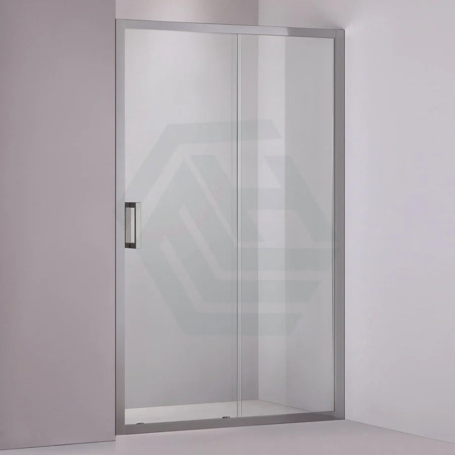 N#1(Nickel) 920-1750X2000Mm Semi-Frameless Shower Screen Sliding Door Wall To Brushed Nickel