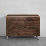 600-1500Mm Freestanding Bathroom Floor Vanity Dark Oak Wood Grain Pvc Filmed Cabinet Only &