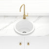 470X228Mm Gloss White Camden Fireclay Kitchen/Laundry Sink Round Single Bowl Top/Under Mount Kitchen