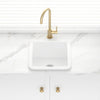 457x457x228mm Gloss White Camden Fireclay Kitchen/Laundry Sink Single Bowl Top/Under Mount