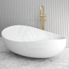 1800Mm Ceto Wave Freestanding Bathtub Oval Matt White No Overflow Bathtubs