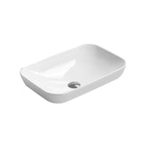 515X340X155Mm Bathroom Rectangle Gloss White Ceramic Inset Basin Vanity