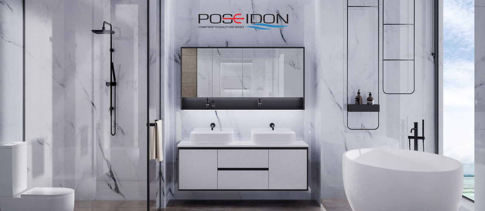 Premium Luxury Bathroom Fixtures | Poseidon Bathroom Systems