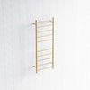 G#1(Gold) Radiant Brushed Gold Heated Round Ladder Towel Rail 430 X 1100Mm 10 Bars Rails