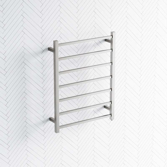 M#2(Gunmetal Grey) Radiant Gun Metal Grey Heated Square Ladder Towel Rail 600 X 800Mm 7 Bars Rails