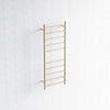 G#2(Gold) Radiant Light Gold Heated Round Ladder Towel Rail 430 X 1100Mm 10 Bars Rails