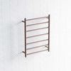 Radiant Oil Rubbed Bronze Heated Round Ladder Towel Rail 600 X 800Mm 7 Bars Rails