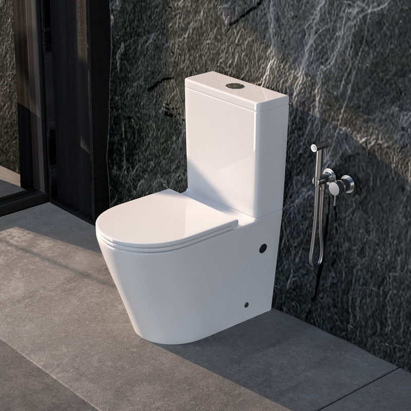 690X370X840Mm Jomoo Rimless Back To Wall Toilet Suite Ceramic Gloss White Suites