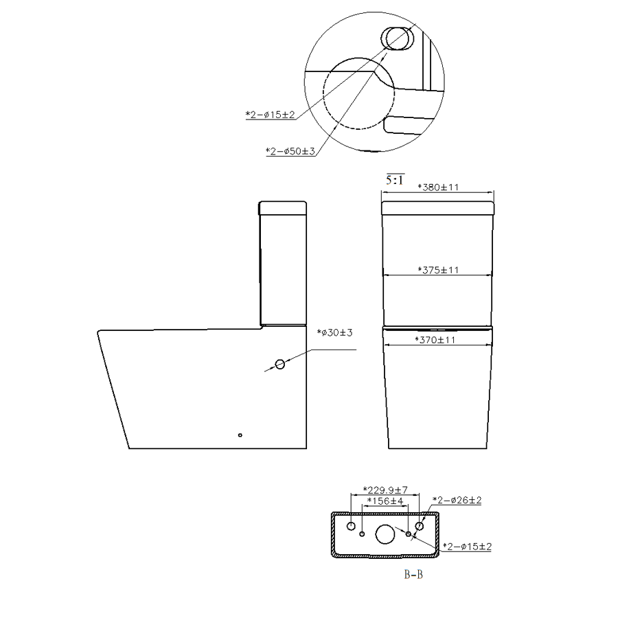 690X370X840Mm Jomoo Rimless Back To Wall Toilet Suite Ceramic Gloss White Suites