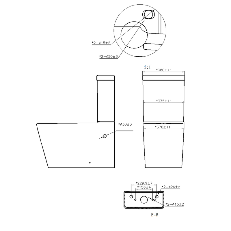 690X370X840Mm Jomoo Rimless Back To Wall Toilet Suite Ceramic Gloss White Suites