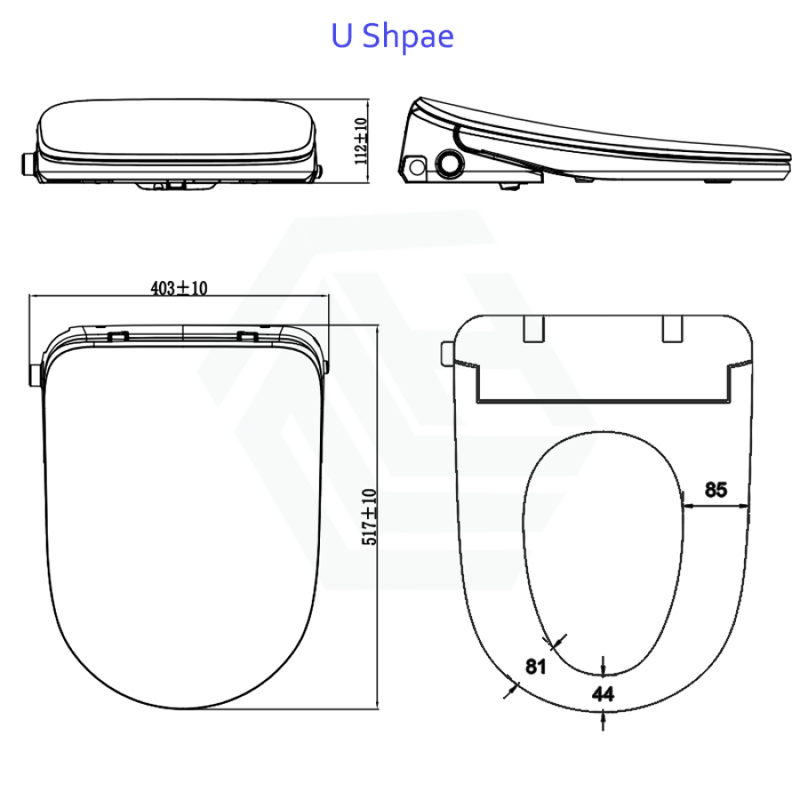 517X403X112Mm Jomoo Smart Electric Bidet Seat With Instant Heating & Air Dryer For Toilet Toilets