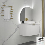 Rio 600/750/900/1200/1500Mm Bathroom Linear Surface Corner Vanity Wall Hung Plywood White With Stone