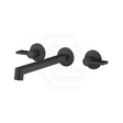 Kohler Components™ Matt Black Wall Mount Lever Handles With Row Basin Spout Bath/Basin Tap Sets