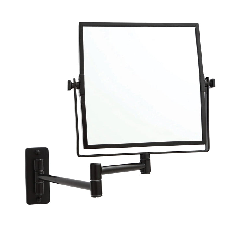 Thermogroup 200Mm Square Makeup Mirror 1&5X Magnification Matt Black Mirrors