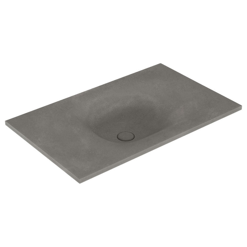 Fienza Satori 750Mm Concrete Basin-Top No Tap Hole Vanity Stone Tops