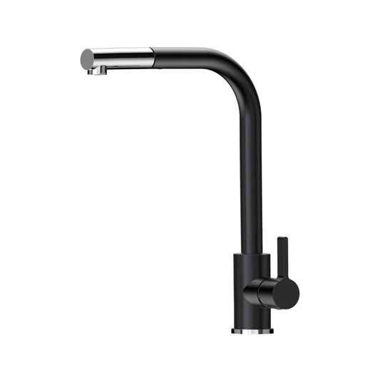 Xclaimer Xpressfit Black & Bling Stainless Steel Straight Neck Retractable Mini Pull Out Mixer Sink