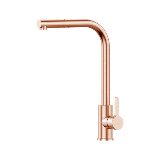 Xclaimer Xpressfit Rose Gold Stainless Steel Straight Neck Retractable Mini Pull Out Mixer Sink