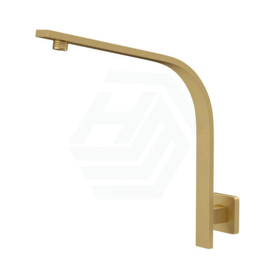 G#1(Gold) Norico Square Gooseneck Shower Arm Wall Mounted Brushed Gold Arms