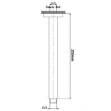 200/300/400/600Mm Square Ceiling Shower Arm Chrome 200Mm