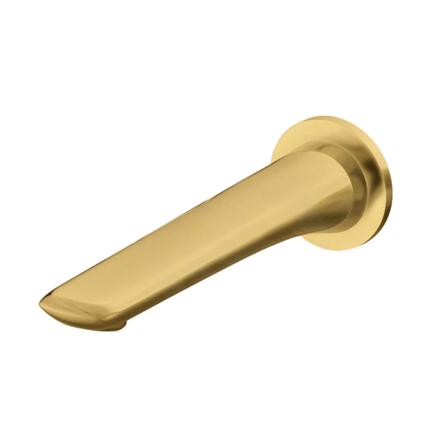 G#1(Gold) Norico Bellino Brushed Gold Solid Brass Wall Spout For Bathtub Spouts