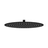 400Mm 16 Inch Stainless Steel Round Black Super-Slim Rainfall Shower Head Heads